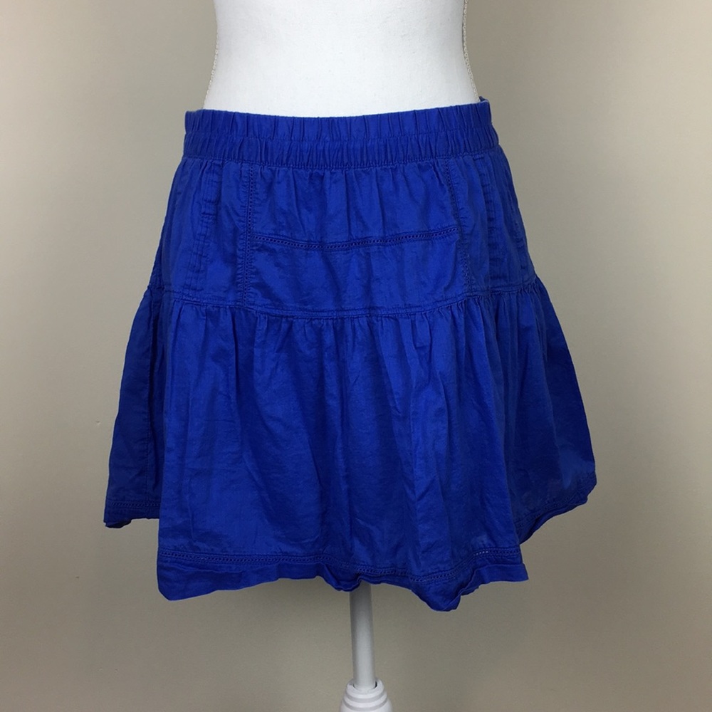 Old Navy 100% Cotton Blue Peasant Skirt Size Small